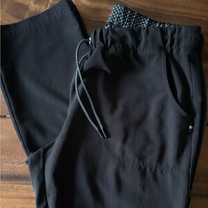 Beyond Scrubs Pants - Women's Black Drawstring Pants Medium